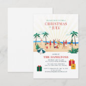 Invitation Fête de famille amusante d'été  (Devant / Derrière)