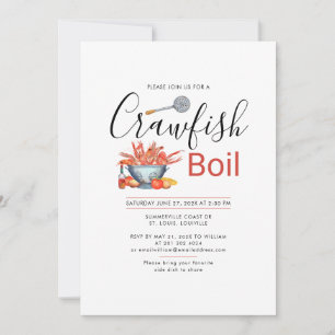 Invitation Fête de famille bouillabaisse de écrevisses Party 