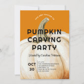 Invitation Fête de famille de la Citrouille de la sculpture d (Devant)