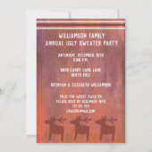 Invitation Fête de famille de vacances de vacances moche (Dos)