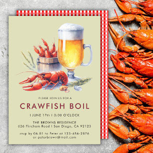 Invitation Fête de famille pour un grand Boil de écrevisses d