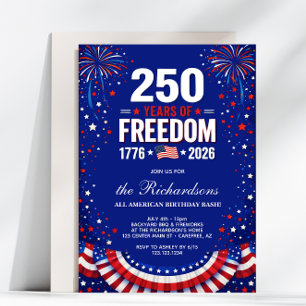 Invitation Fête de famille USA 250 ans de liberté