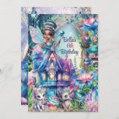 Invitation Fête de Fée de la Forêt de Cristal (Devant / Derrière)