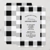 fête de ferme rustique plaid de buffle noir et bla