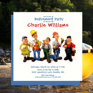 Invitation Fête de fête de la retraite amusante Co-travailleu
