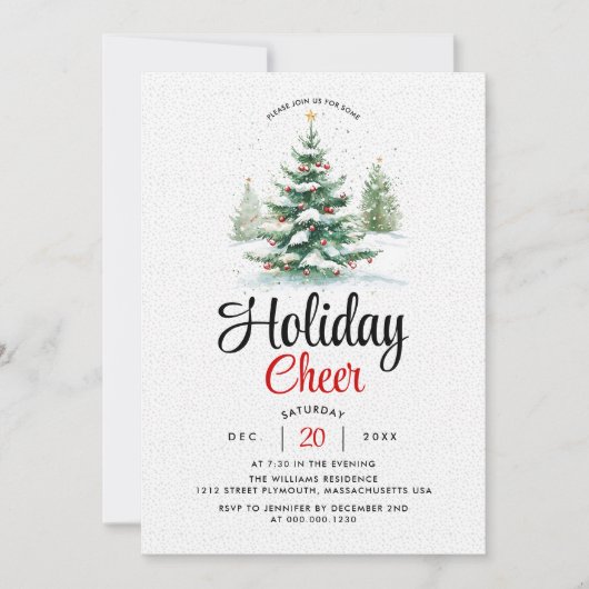 Invitation Fête de fête de Noël (Devant)