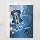 Invitation Fête de Fête des mariées Bleue Lingerie (Devant)