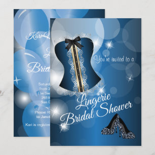 Invitation Fête de Fête des mariées Bleue Lingerie