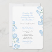 Invitation Fête de Fête des mariées Florale d'été bleu (Devant)