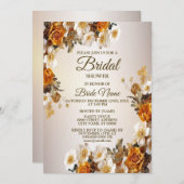 Invitation Fête de Fête des mariées mariage Fleurs blanches d (Devant / Derrière)