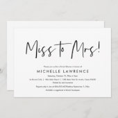 Invitation Fête de Fête des mariées moderne Décontractée, lud (Devant / Derrière)