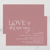 Invitation Fête de Fête des mariées moderne, l'amour brasse I (Devant / Derrière)
