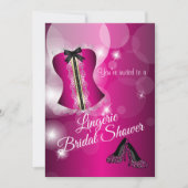 Invitation Fête de Fête des mariées rose de lingerie (Devant)