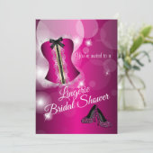 Invitation Fête de Fête des mariées rose de lingerie (Debout devant)