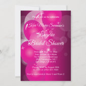 Invitation Fête de Fête des mariées rose de lingerie (Dos)