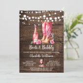 Invitation Fête de Fête des mariées Russe Western Cowgirl (Debout devant)