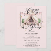 Invitation Fête de Fête des mariées sous les étoiles rose (Devant / Derrière)