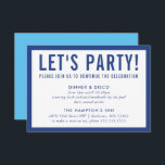 Invitation FÊTE DE FÊTE INFO simple moderne bleu bleu<br><div class="desc">par kat massard >>> www.simplysweetPAPERIE.com <<< Un design simple pour vos CARTES DE PARTI - pour correspondre à vos invitations principales. J'aime le design, mais je voudrais voir quelques changements - un autre jeu de couleurs, un autre produit, ajouter une photo ou adapté pour une occasion différente - pas de...</div>