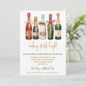 Invitation Fête de Fêtes Champagne au coeur du monde (Debout devant)