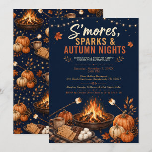 Invitation Fête de feu de camp S'mores