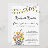 Invitation Fête de feu de jardin d'automne (Devant)