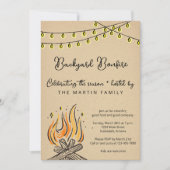 Invitation Fête de feu de jardin d'automne (Devant)