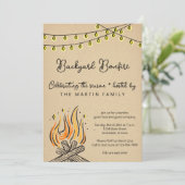 Invitation Fête de feu de jardin d'automne (Debout devant)