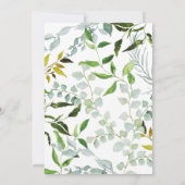 Invitation Fête de Fiançailles à la Foliage Verte (Dos)