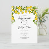 Invitation Fête de fiançailles à la verdure de fleurs de citr (Debout devant)