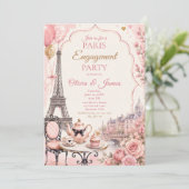 Invitation Fête de fiançailles à Paris (Debout devant)