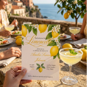 Invitation Fête de Fiançailles au Limoncello - Citrons à l'aq