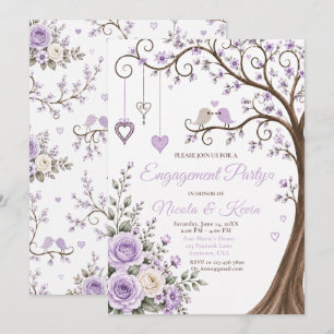 Invitation Fête de Fiançailles aux Fleurs de Lavande