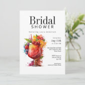 Invitation Fête de Fiançailles avec Cocktails Tropicaux Amusa (Debout devant)