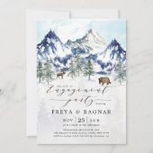 Invitation Fête de fiançailles aventureuse en forêt de montag (Devant)