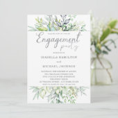 Invitation Fête de fiançailles botanique de calligraphie (Debout devant)