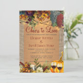 Invitation Fête de fiançailles champêtre de vignoble (Debout devant)