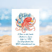 Invitation Fête de fiançailles Coastal Cheers