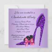 Invitation Fête de Fiançailles Corset Léopard Violet (Dos)