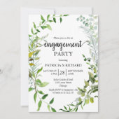 Invitation Fête de fiançailles dans la verdure (Devant)