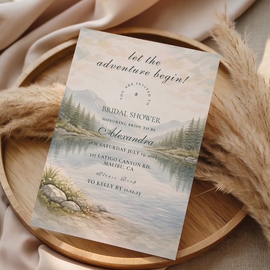 Invitation Fête de Fiançailles Dans Les Montagnes