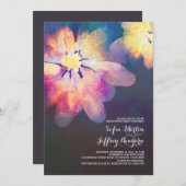 Invitation fête de fiançailles d'aquarelle de fleurs romantiq (Devant / Derrière)