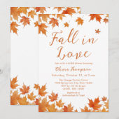 Invitation Fête de fiançailles d'automne (Devant / Derrière)
