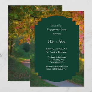 Invitation Fête de fiançailles d'automne colorée