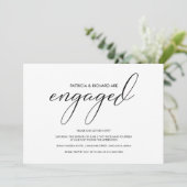 Invitation Fête de fiançailles de calligraphie moderne simple (Debout devant)