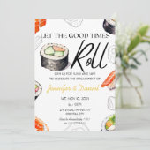 Invitation Fête de fiançailles de couples japonais autour d'u (Debout devant)