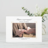 Invitation Fête de fiançailles de couples photo moderne (Debout devant)