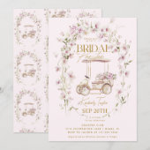 Invitation Fête de fiançailles de golf Par-Tee de mariage (Devant / Derrière)