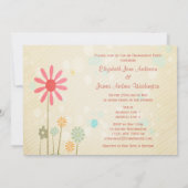 Invitation Fête de fiançailles de jolis oiseaux d'amour (Dos)