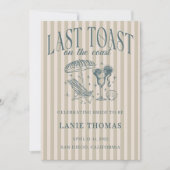 Invitation Fête de Fiançailles de la Côte en Marine Cocktail (Devant)