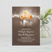 Invitation fête de fiançailles de la grange de mason rustique (Debout devant)